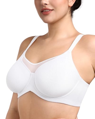 Image of HSIA Minimizer Bras for Women Plus Size, Full Coverage Coolcomfort T Shirt Unlined Bra with Underwire for Heavy Breast