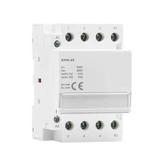 Contacteur AC 4P 40A 3NO1NC avec quatre pôles commutables - 2