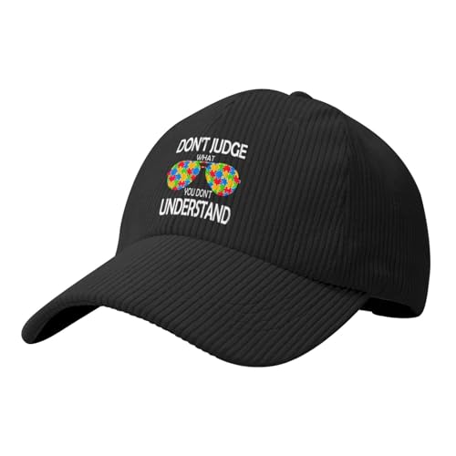 Don't Judge What You Don't Understand Autism Eyeglasses Baseball Cap