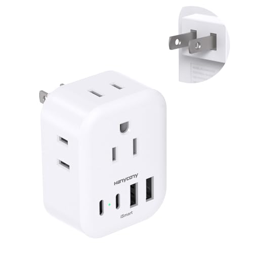 US to Japan Plug Adapter Japan Power Travel Adpter with 4 Outlets 4 USB Ports(2 USB C) Type A Plug Adapter for Amercian USA to Japanese China Canada Mexico Philippines Peru Travel Essentials