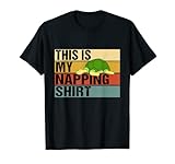this is my napping shirt divertente tartaruga addormentata maglietta