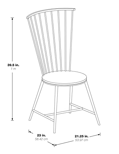 Osp Home Furnishings Bryce 26" Dining Chair, Alloy Steel, Black #TOP2