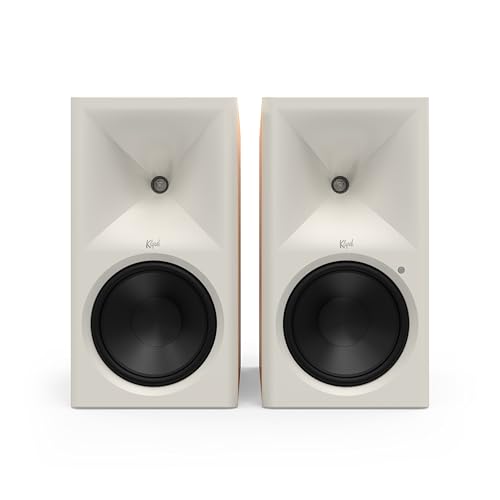 Image of Klipsch The Nines II Dolby Atmos 8 inch Powered Speakers Red Oak (Pair)