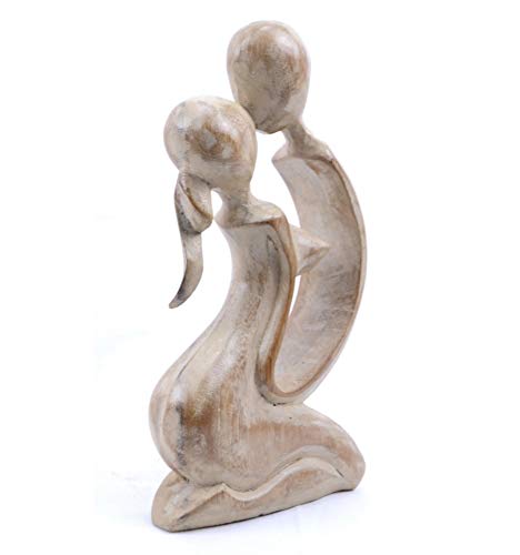 Statuette astratta coppia sensuale H20 cm in legno...