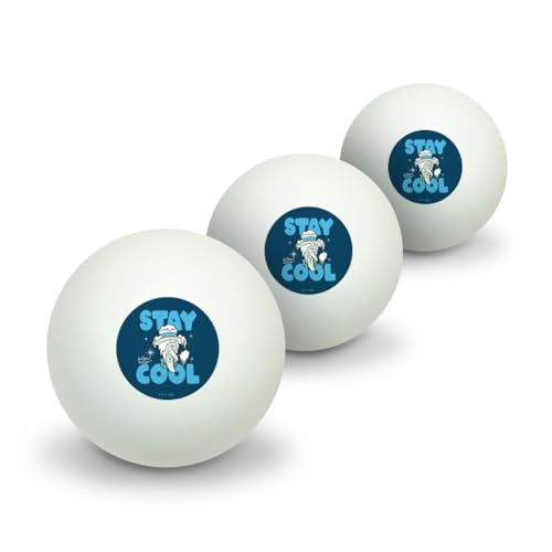 Year Without a Santa Claus Stay Cool Novelty Table Tennis Ping Pong Ball 3 Pack