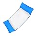 RHESHINE Aufblasbare Hängematte, Pool Float Lounge Wasserstuhl Wasser Hängematte 4-in-1 Ultrabequeme Luftmatratze Schwimmende Wasser Bett Matte Schwimmstuhl Poolsitze Liege Lounge Stühle (Blau)