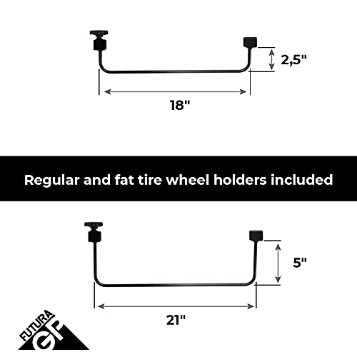 Futura GP RV Approved Hitch Mounted E Bike Rack Carrier for RV Camper Motorhome Trailer Toad with 2" Class 3 or Higher Tow Hitch Receiver - Fits Up to 2X 60lb Step Thru E Bike with Up to 5" Fat Tires…