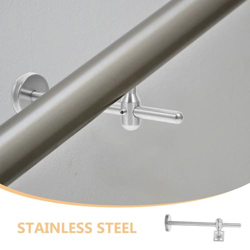 Soporte para pasamanos de acero inoxidable macizo, fijación elegante para barandilla interior 4