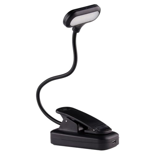 COHEALI LED Adjustable Reading Light with Clip USB Rechargeable Book Lamp for Students Flexible Neck for Night Reading Camping and Hobbies