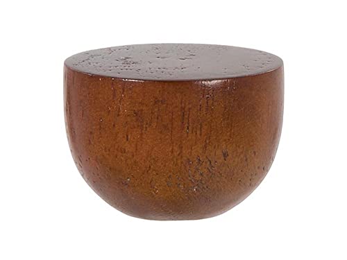 Image of B&P Lamp Drum Style Hardwood Finial, Oil Rubbed Finish, 1-1 /4 Inch Height, 1-3 /4 Inch Diameter