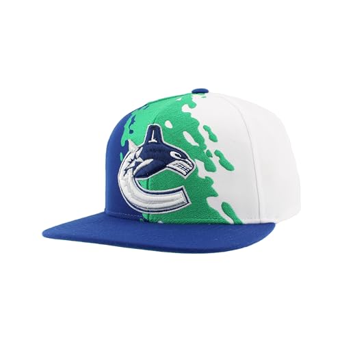 Image of ZHATS NHL Unisex-Adult NHL Officially Licensed Adjustable Snapback Hat Flat Bill Z11 Retro Paintbrush