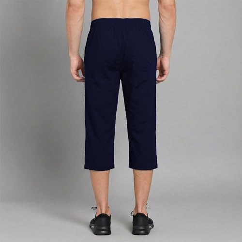 Image of Amul Comfy Men's Cotton Rich Solid Capri