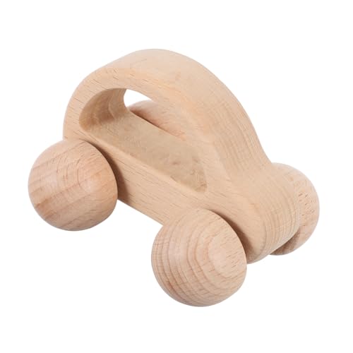 OSOLADY 幼児用木製学習おもちゃ の手にフィットする知育カー 木の無塗装おもちゃ 出産祝いに 知能発達を促す幼児グラスピングトイ