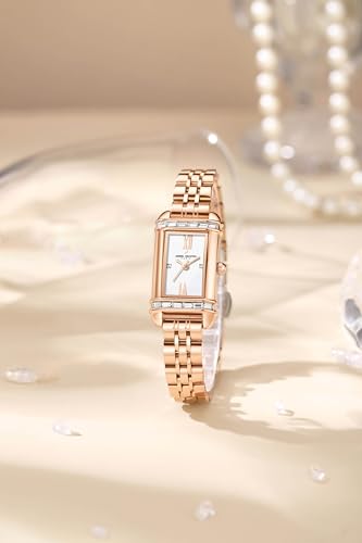 Image of Daniel Hechter Paris Louvre Collection Square Dial Watch for Women with Roman Indices and Stainless Steel Strap-DHW2006