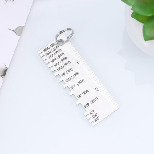 Medidor de espesor de acero inoxidable 3 piezas miniatura 7