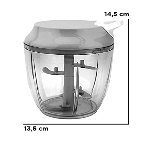Processador e Batedor Manual de Alimentos 5 Lâminas Grande