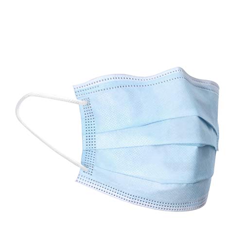 Preisvergleich Produktbild 50 x Einweg Mundschutz Behelfs Mund Nasen Maske 3-lagig
