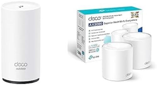 TP-Link Deco X50 Wi-Fi 6 Mesh WLAN Set, draußen(1 Pack) und drinnen(2 Pack)