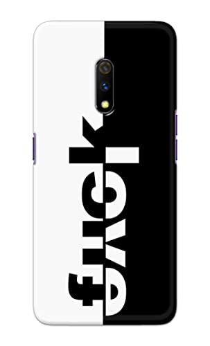 Image of PRINTFIDAA One Words Fukc Love Creative Art Innovative Wonderfull Printed Designer Hard Case for Realme X /Oppo K3, RMX1901 Back Cover -(e) RPM1003