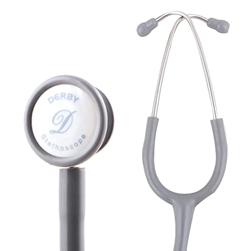 Image of Dr. Tech Classic II SS Stethoscope Heart Beat Monitoring Chest Piece Medical Instrument for Doctors, Nurses (Gray)