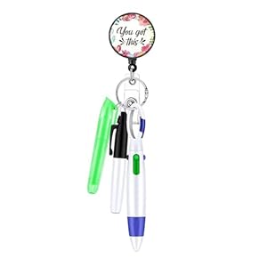 YAOGUI Modische Einziehbare Stifte mit Abzeichen