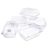 Royal Imports Clear Plastic Flower Box for Corsage, Boutonniere, Rose, Orchid Prom Wedding Craft Container 9x6x5-100 Pack