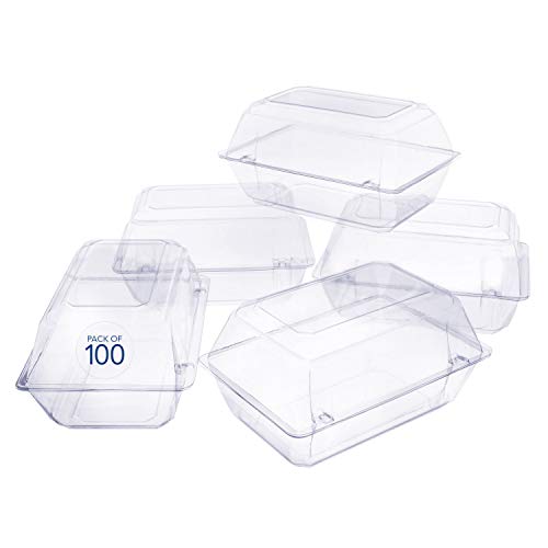 Royal Imports Clear Plastic Flower Box for Corsage, Boutonniere, Rose, Orchid Prom Wedding Craft Container 9x6x5-100 Pack
