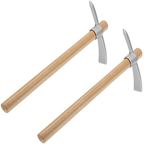 2 Pack de azadas pequeñas para jardín 16 pulgadas
