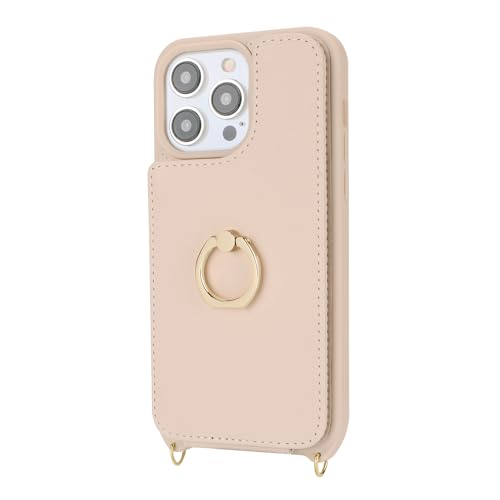 Image of for iPhone 13 Pro Max /iPhone 12 Pro Max Case with Card Holder for Women,Crossbody Strap Lanyard,Credit Card Holder,Ring Stand,Snap Clasp,Wallet Case 6.7 inch (Beige)