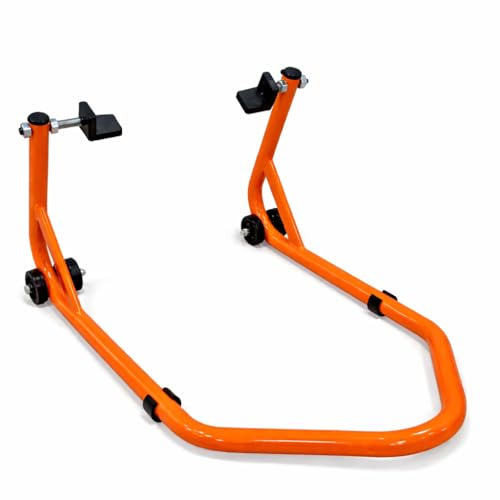 Image of Bike World Adjustable Rear Paddock Stand | (Up to 280kg) | Detachable Design | Easy Bike Maintenance | Strong Build | Wide Tyre Support | Pack of 1 (Orange)