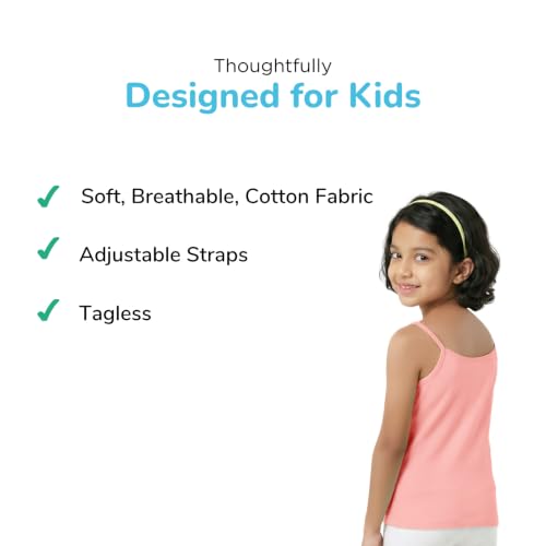 Image of YouGotPlanB Inner Camisoles for Girls | Basic Colors | Regular Fit | 100% Cotton | Soft & Stretchy | Adjustable Straps