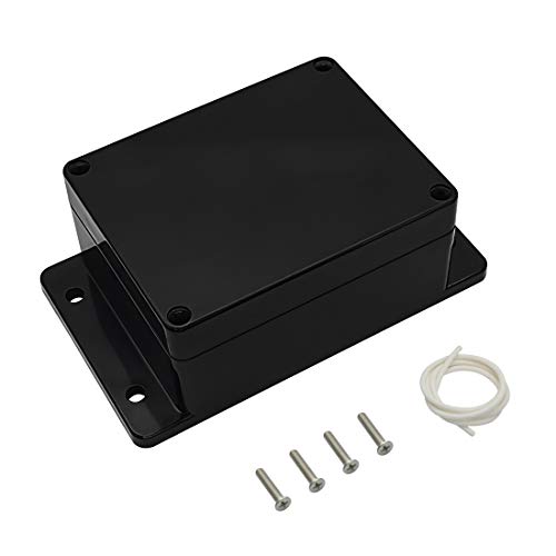 Lmioetool Junction Box Waterproof Dustproof Ip65 Abs Plastic Universal Electric Project Enclosure Black With Fixed Ear 4.52"X3.54"X2.16"(115 X 90 X 55 Mm) #TOP7