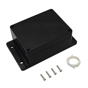 Junction Box Waterproof Dustproof IP65 ABS Plastic Universal Electric Project Enclosure Black with Fixed Ear 4.52