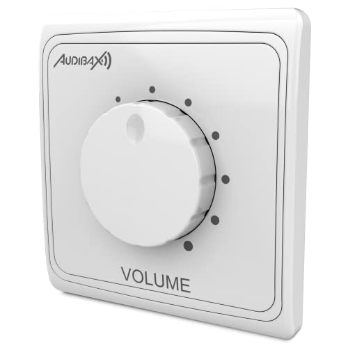 Audibax Wall 12 - Control de Volumen de Pared - Potenciómetro para Altavoces - Perilla Giratoria de...