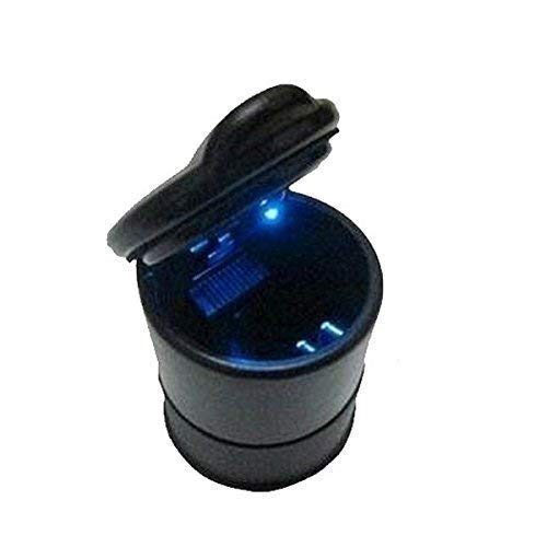 Cigarette Smoke Car Ashtray Cup Holder, LED Portable Auto Car Truck with Lid for Office Home Car Ashtray (Black)-image-12