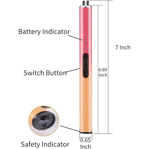 Encendedor eléctrico sin llama recargable naranja miniatura 7
