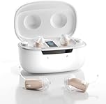 Ceretone Supermini Rechargeable Hearing Aids for Seniors, Invisible OTC Hearing Aids with Advanced Wind Noise Management - Auto Turn On&Off - Easy Operation, (Not Amplifiers)