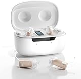 Ceretone Supermini Rechargeable Hearing Aids for Seniors, Invisible OTC Hearing Aids with Advanced Wind Noise Management - Auto Turn On&Off - Easy Operation, (Not Amplifiers)