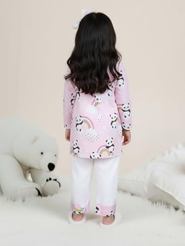 Image of POLKA TOTS Premium Cotton Night Wear for Boys & Girls | Traditional Kurta Pyjama Night Suit Set | Ultra-Soft & Breathable Nightwear for Toddlers & Baby | Kids Night Dress from Newborn to 8 Years
