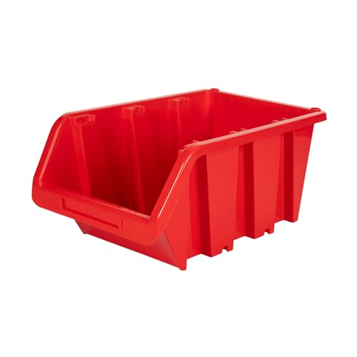 Cofan Gaveta Negra O Roja Apilable Facilita El Acceso A Los Productos Cómodamente Siete Medidas Diferentes 23 X 16 X 12 Cm, Rojo