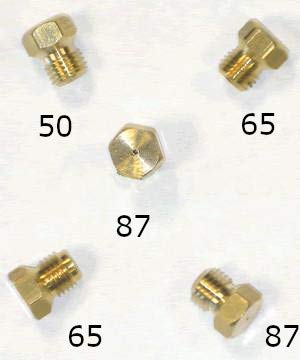 Kit de conversion GPL - Lot de 5 buses - 1 x 50, 2 x 65, 2 x 87 filetage M6 x 0,75 Cover