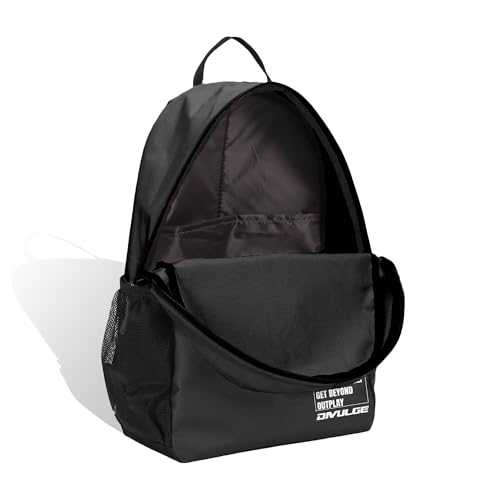Image of DIVULGE Coral 24 Liters Large black Casual Backpack with Laptop sleeve, Front Pocket and Water Bottle Pouch (Black)
