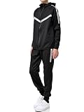 XRebel Kinder Junge Jogginganzug Sportanzug Modell W60 (60-Schwarz,140-146(12))