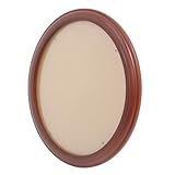 PRETYZOOM 12x14'' Oval Picture Frame, Brown Oval Photo Frame, Wooden Round Edge Picture Display Frame for Tabletop and Wall Display (31x36cm)