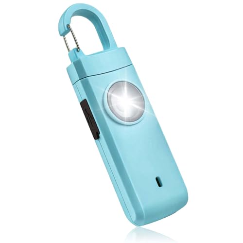 Personal Safety Alarm for Women, Extra Loud 130dB Siren, LED Strobe Light, USB Rechargeable for Women, Elderly, Children, Compact Self Defense Keychain for Night Walking Travel Emergency Protection