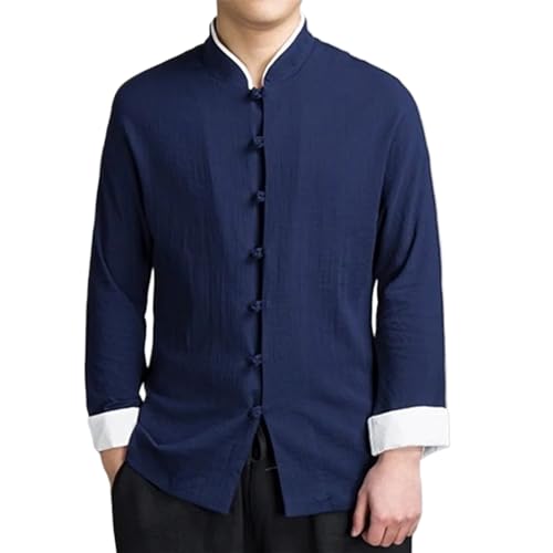 Chaqueta tradicional china de otoño casual para paseos y meditación diaria 2