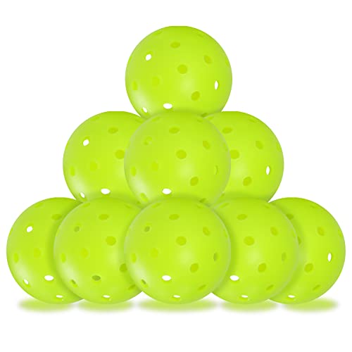 Sportic 30Pc Pickleballs, Usa Pickleball (Usapa) Approved For Tournament Play, Perfect Pickle Balls For Tennis, Wood And Concrete Courts, 40 Holes, Outdoor & Indoor Pickleball. Green. #TOP7