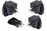 USA Mexiko Kanada Amerika Set Reisestecker Adapter | 3X Typ B + 1x Typ A mit Schutzkontakt | Langlebiger Netzstecker für Steckdosen im Ausland | Qualitativ hochwertiger Stromadapter