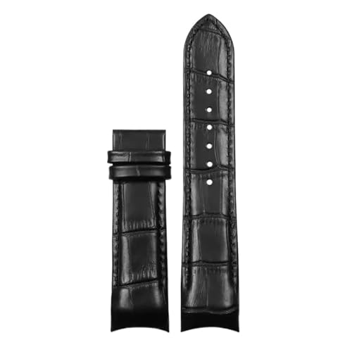 Générique Bracelet de montre compatible avec Tissot COUTURIER T035 T035617 627 T035439, 22 mm, 23 mm, 24 mm, boucle brossée, cuir de veau(Black-no...