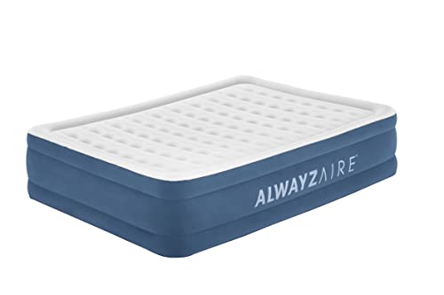 Bestway 80" x 60" x 18"/2.03m x 1.52m x 46cm AlwayzAire Air Mattress Queen Built-in Dual Pump